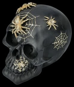 Totenkopf Figur Schwarz-gold Mit Spinnen 17 Totenkopf Figur Schwarz-gold Mit Spinnen -FIGUREN Verkäufe 2D FS26989 Totenkopf Figur schwarz gold mit Spinnen 7 1280x1280