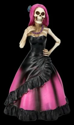 Skelett Figur - DOD Lady In Rosa Kleid
