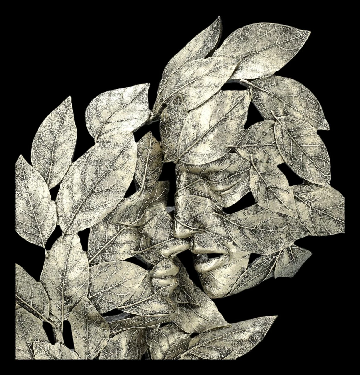 Skulptur Aus Blättern - Natürliche Emotion - Kuss 9 Skulptur Aus Blättern - Natürliche Emotion - Kuss – Bild 7