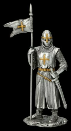 Zinn-Ritter Mit Fahne