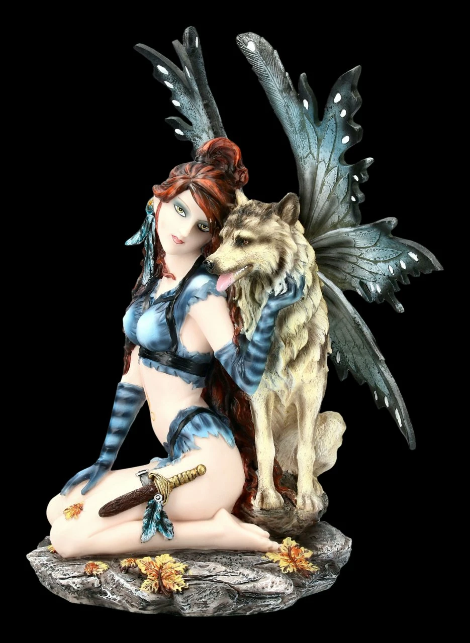 Elfen Figur - Celeste Mit Wolf 4 Elfen Figur - Celeste Mit Wolf – Bild 2
