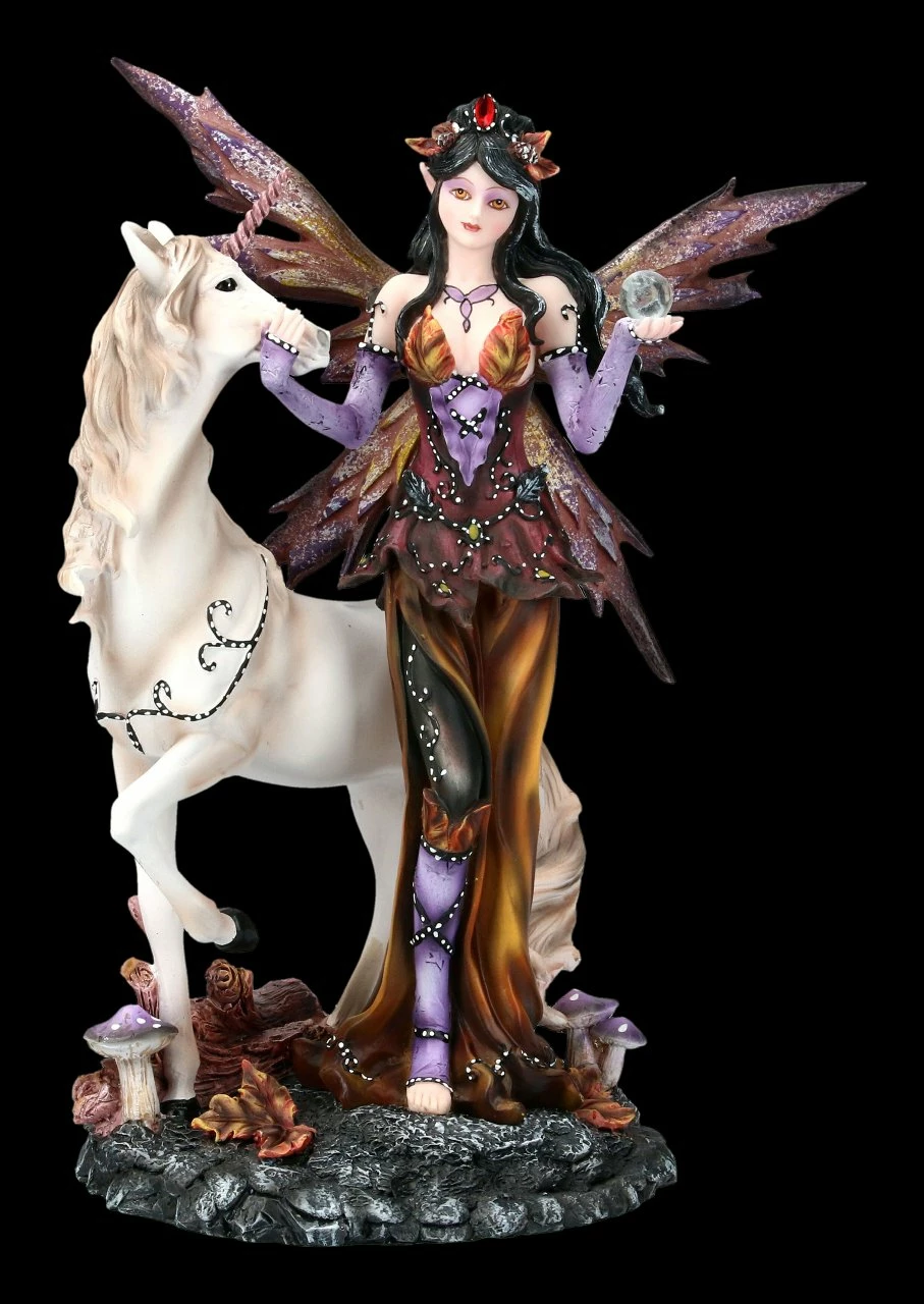Elfen Figur Mit Einhorn - Der Herbst Kommt 4 Elfen Figur Mit Einhorn - Der Herbst Kommt – Bild 2