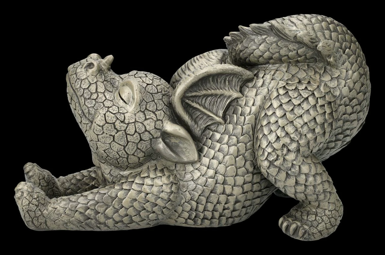 Gartenfigur - Drache Streckt Sich 6 Gartenfigur - Drache Streckt Sich – Bild 4