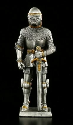 Zinn Ritter Stehend Mit Schwert