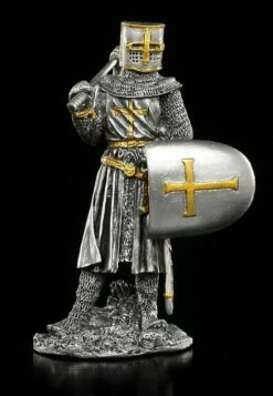 Zinn Ritter Figur Mit Axt Und Schild