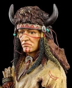 Indianer Büste - Indianer Mit Büffelhörnern -FIGUREN Verkäufe 4759 5 indianer bueste 5 1280x1280