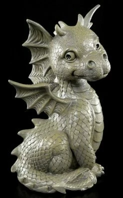 Gartenfigur - Baby Drache Sitzend