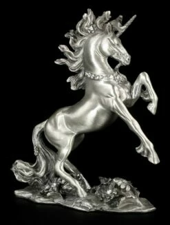 Einhorn Figur Aus Zinn Mit Schmucksteinen