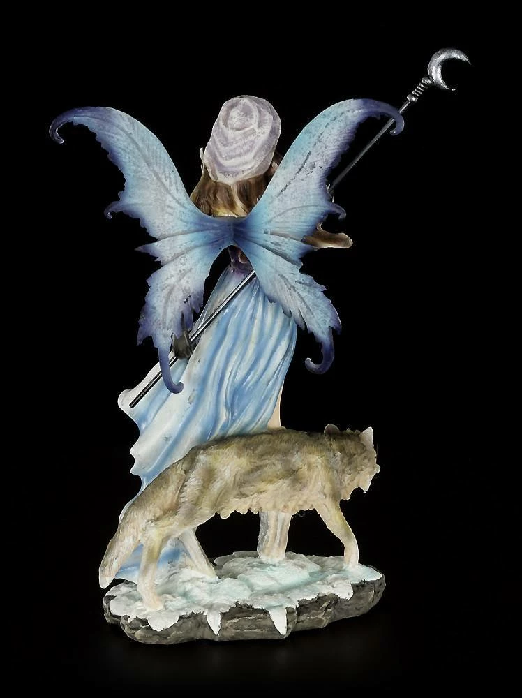 Elfen Figur - Luna Mit Mondstab Und Wolf 8 Elfen Figur - Luna Mit Mondstab Und Wolf – Bild 6