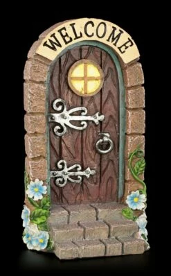 Türschild - Holztor Mit Gerader Treppe