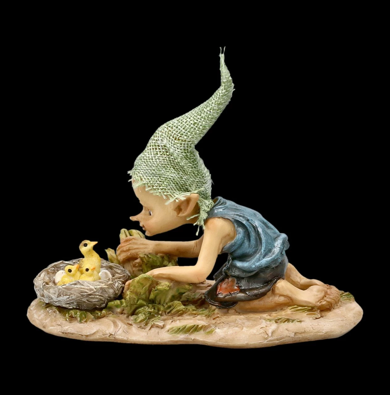 Pixie Kobold Figur Mit Küken 4 Pixie Kobold Figur Mit Küken – Bild 2