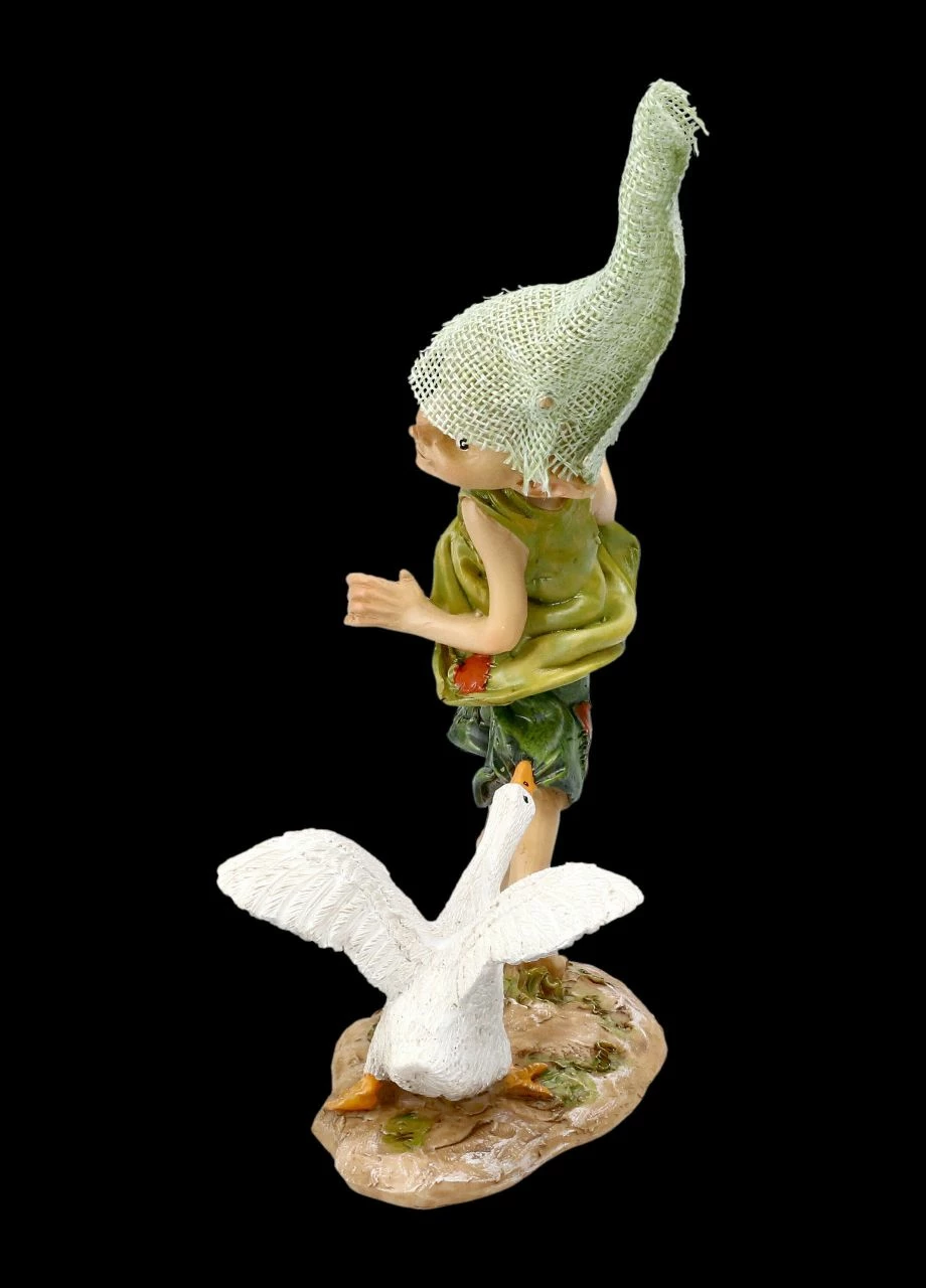Pixie Kobold Figur Mit Gans - Lass Mich Los 8 Pixie Kobold Figur Mit Gans - Lass Mich Los – Bild 6