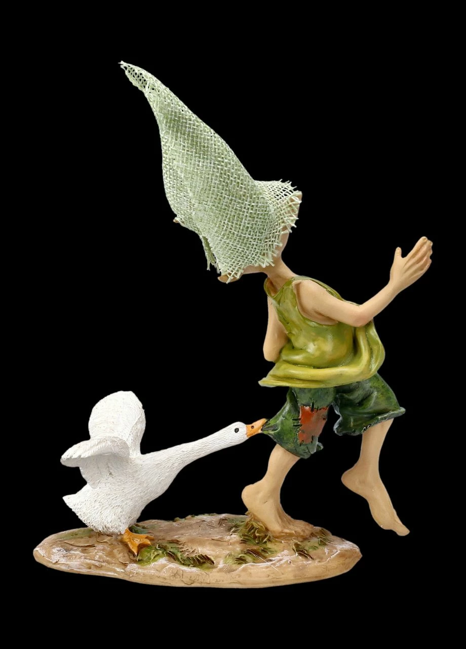 Pixie Kobold Figur Mit Gans - Lass Mich Los 6 Pixie Kobold Figur Mit Gans - Lass Mich Los – Bild 4