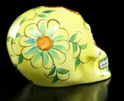 Mexikanischer Totenkopf - Keramik Gelb -FIGUREN Verkäufe 9602 3 day dead skull 3 1280x1280