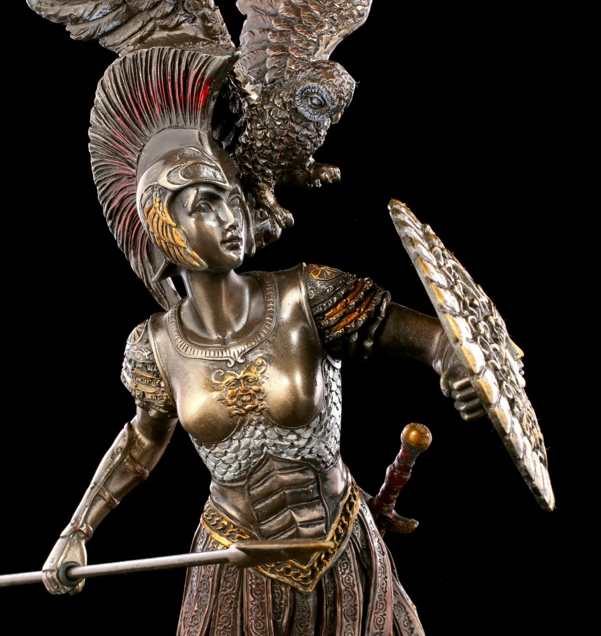 Athena Figur Mit Eule 8 Athena Figur Mit Eule – Bild 6