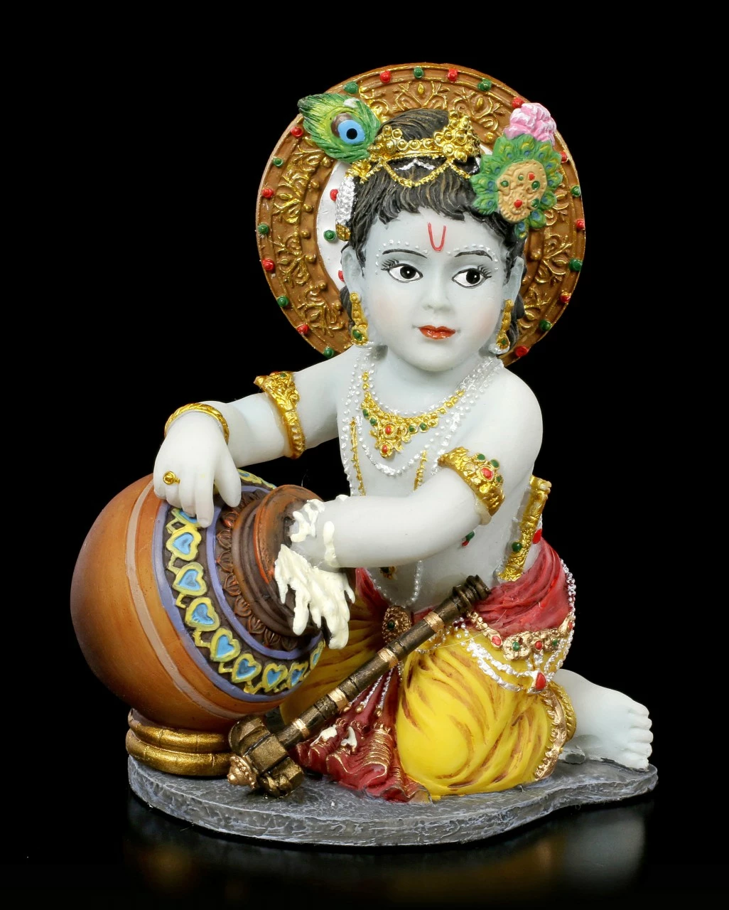 Baby Krishna Figur Stiehlt Butter 4 Baby Krishna Figur Stiehlt Butter – Bild 2