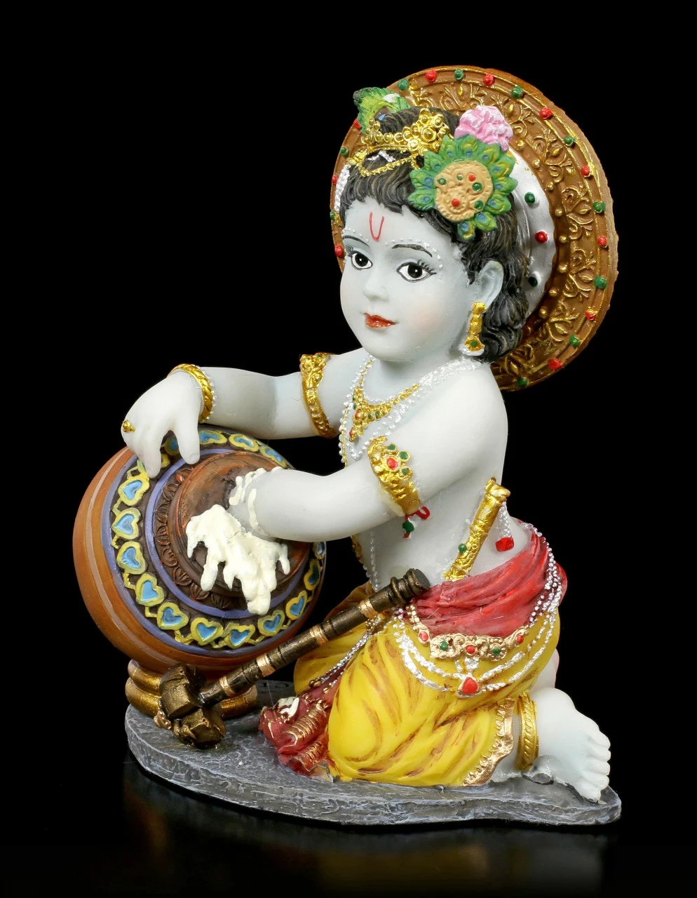 Baby Krishna Figur Stiehlt Butter 5 Baby Krishna Figur Stiehlt Butter – Bild 3
