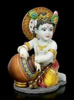 Baby Krishna Figur Stiehlt Butter
