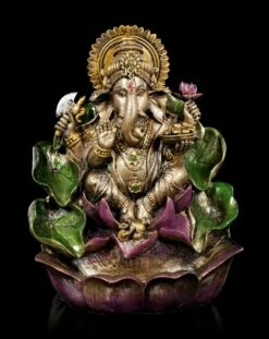 Backflow Räucherkegelhalter - Ganesha Auf Lotusblüte -FIGUREN Verkäufe Backflow Raeucherkegelhalter Ganesha Auf Lotusbluete 2 1280x1280