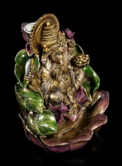 Backflow Räucherkegelhalter - Ganesha Auf Lotusblüte -FIGUREN Verkäufe Backflow Raeucherkegelhalter Ganesha Auf Lotusbluete 6 1280x1280