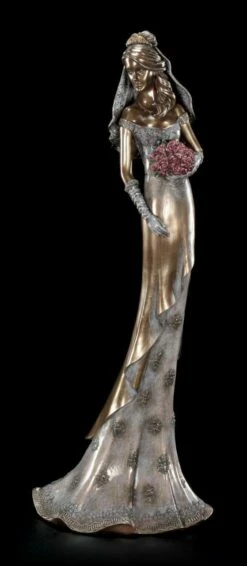 Braut Figur Mit Blumenstrauß