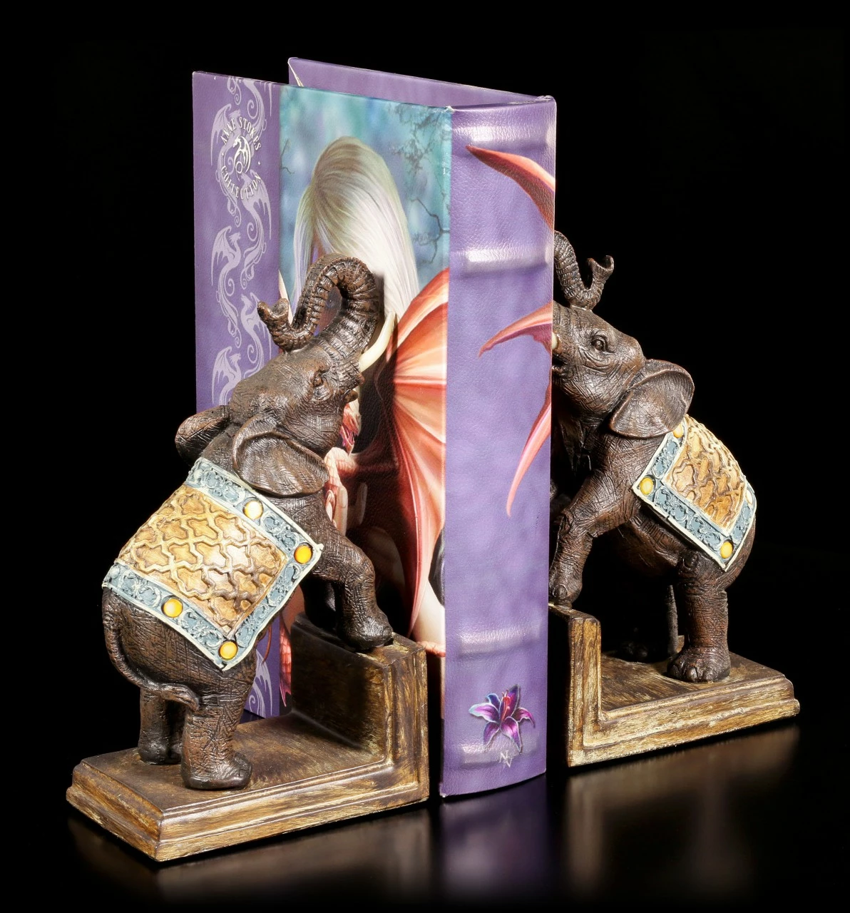 Buchstützen Set - Geschmückte Elefanten 11 Buchstützen Set - Geschmückte Elefanten – Bild 9