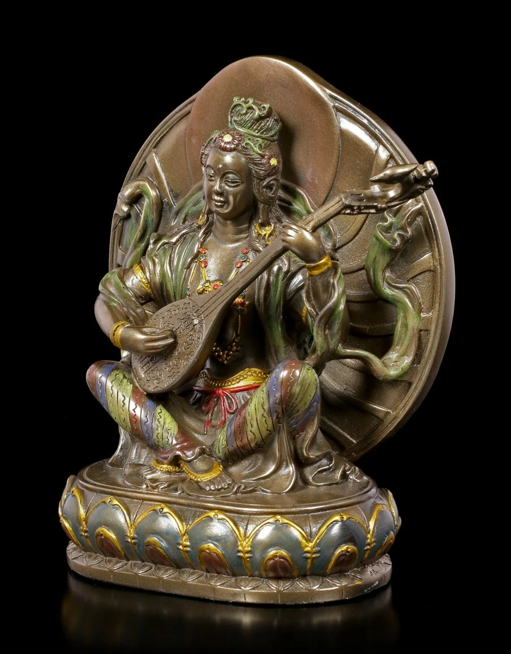 Buddha Figur - Sarasvati Mit Vina 5 Buddha Figur - Sarasvati Mit Vina – Bild 3