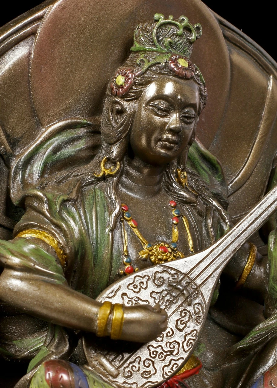 Buddha Figur - Sarasvati Mit Vina 8 Buddha Figur - Sarasvati Mit Vina – Bild 6