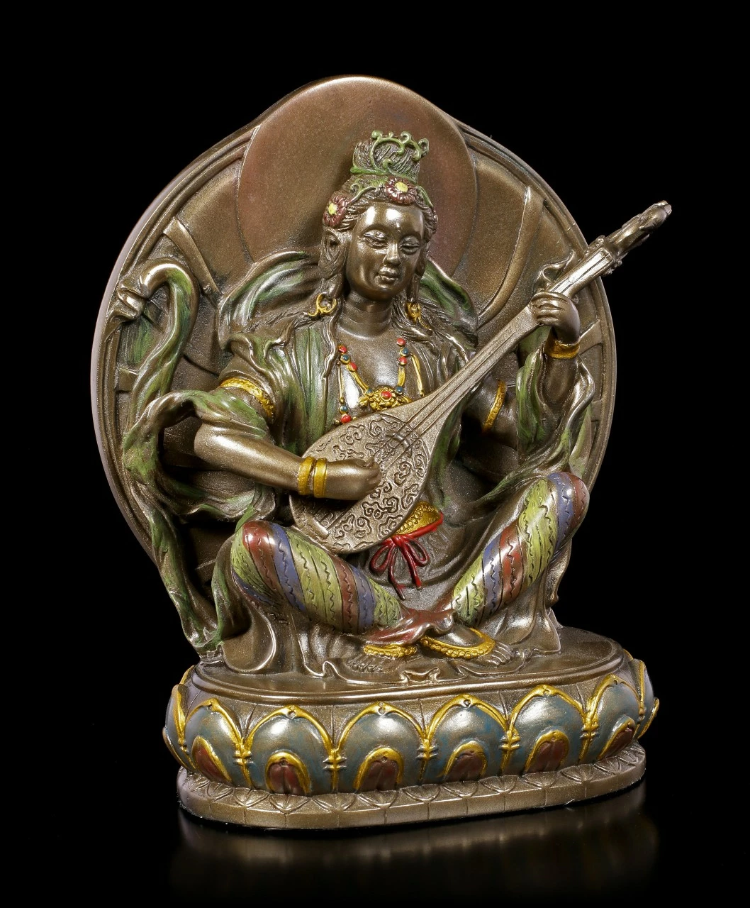 Buddha Figur - Sarasvati Mit Vina 4 Buddha Figur - Sarasvati Mit Vina – Bild 2