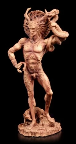 Götter Figur - Gehörnter Cernunnos - Terrakottafarben