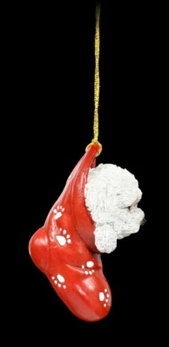 Christbaumschmuck Hund - Bichon Frisé Im Strumpf -FIGUREN Verkäufe Christbaum Schmuck Hund Bichon Frise Im Strumpf 3 1280x1280