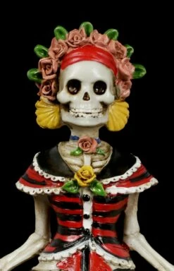 Skelett Figur - Rote Senorita DOD -FIGUREN Verkäufe Day Of The Dead Skelett Figur Rote Senorita 6 1280x1280