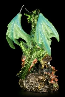 Drachen Figur - Grün Mit Schatztruhe -FIGUREN Verkäufe Drachen Figur Gruen Schatz 3 1280x1280