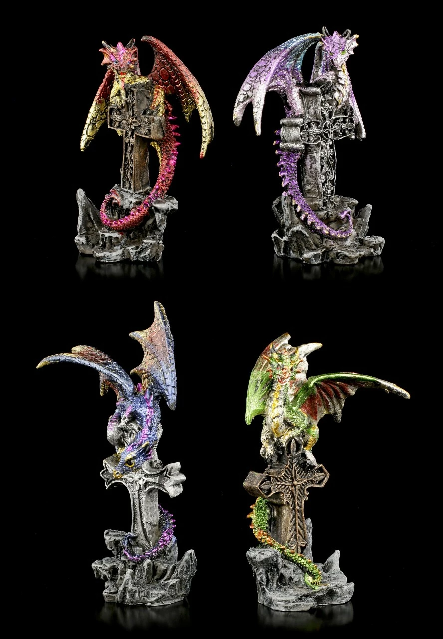 Drachen Figuren 4er Set - Grabesdiener 4 Drachen Figuren 4er Set - Grabesdiener – Bild 2
