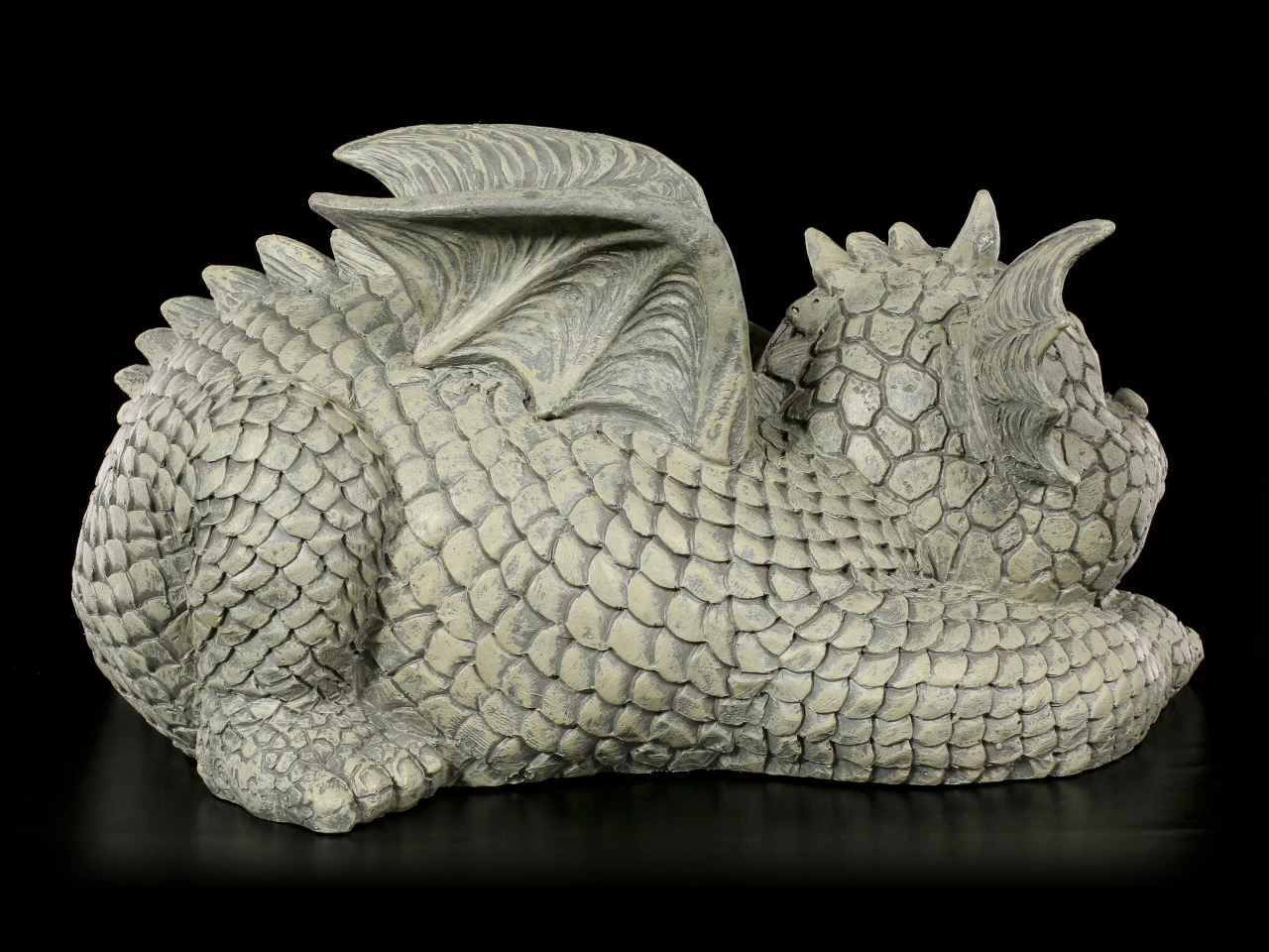 Drachen Kantenhocker Gartenfigur - Schaut Nach Links 6 Drachen Kantenhocker Gartenfigur - Schaut Nach Links – Bild 4