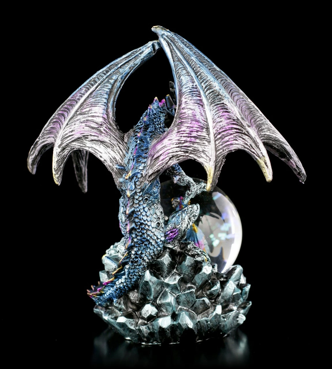 Drachenfigur Mit Schneekugel - Azul Oracle 5 Drachenfigur Mit Schneekugel - Azul Oracle – Bild 3