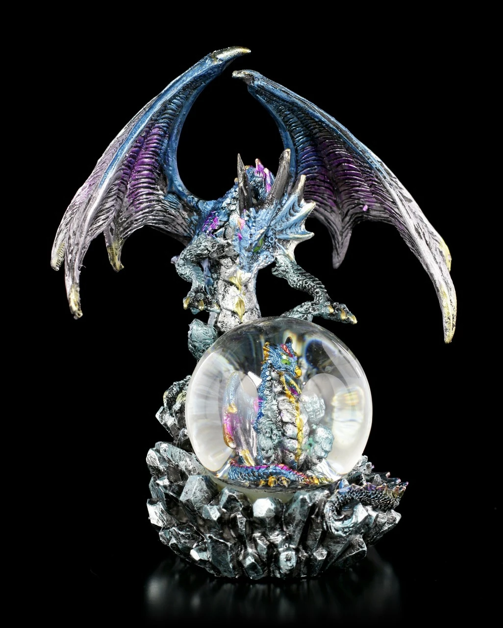 Drachenfigur Mit Schneekugel - Azul Oracle 8 Drachenfigur Mit Schneekugel - Azul Oracle – Bild 6