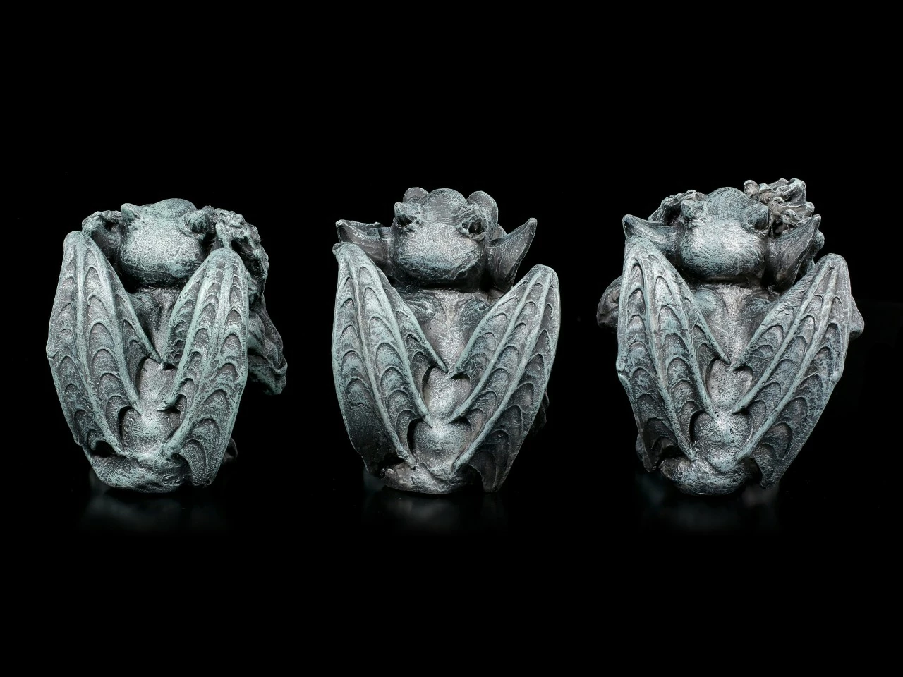 Drei Kleine Gargoyles Figuren - Nichts Böses 6 Drei Kleine Gargoyles Figuren - Nichts Böses – Bild 4