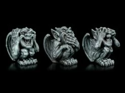 Drei Kleine Gargoyles Figuren - Nichts Böses