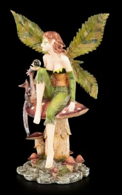 Elfen Figur - Dracolia Mit Blätterflügeln Und Drache 15 Elfen Figur - Dracolia Mit Blätterflügeln Und Drache -FIGUREN Verkäufe Elfe Auf Pilz 2 1280x1280