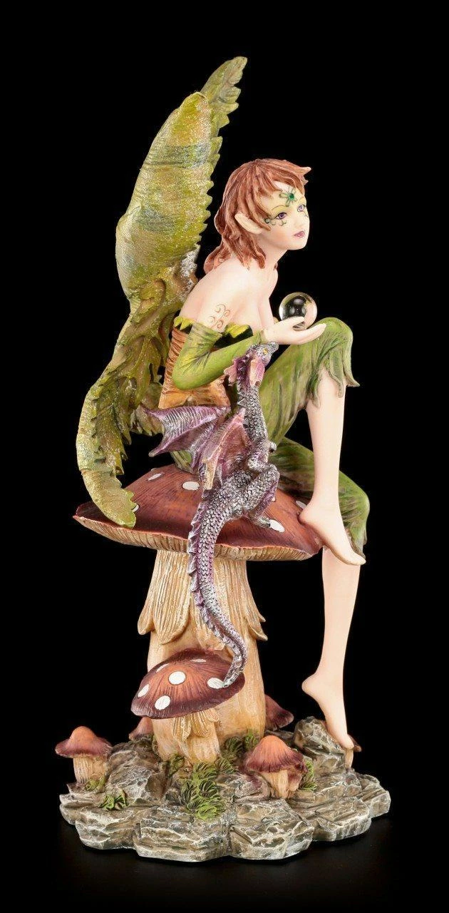 Elfen Figur - Dracolia Mit Blätterflügeln Und Drache 10 Elfen Figur - Dracolia Mit Blätterflügeln Und Drache – Bild 8