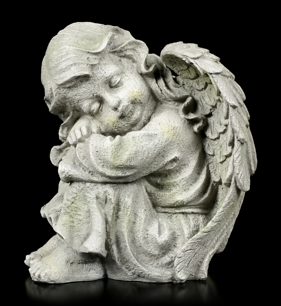 Engel Gartenfigur - Kind Schlafend Links - Klein 3 Engel Gartenfigur - Kind Schlafend Links - Klein