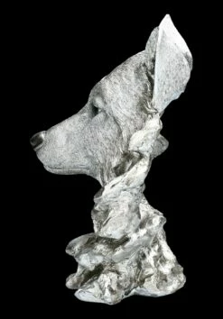 Wolfskopf Büste - Antik Silber -FIGUREN Verkäufe FA 41274 Wolfskopf Buste Antik Silber 4 1280x1280