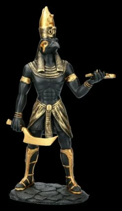 Ägyptische Krieger Figur - Horus - Schwarz Gold