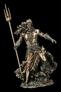 Poseidon Figur Erhebt Sich Aus Den Wellen