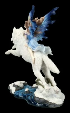 Schmetterlings-Elfe Reitet Auf Wolf - Free Spirit -FIGUREN Verkäufe FS13436 Schmetterlings Elfe reitet auf Wolf Free Spirit 3 1280x1280