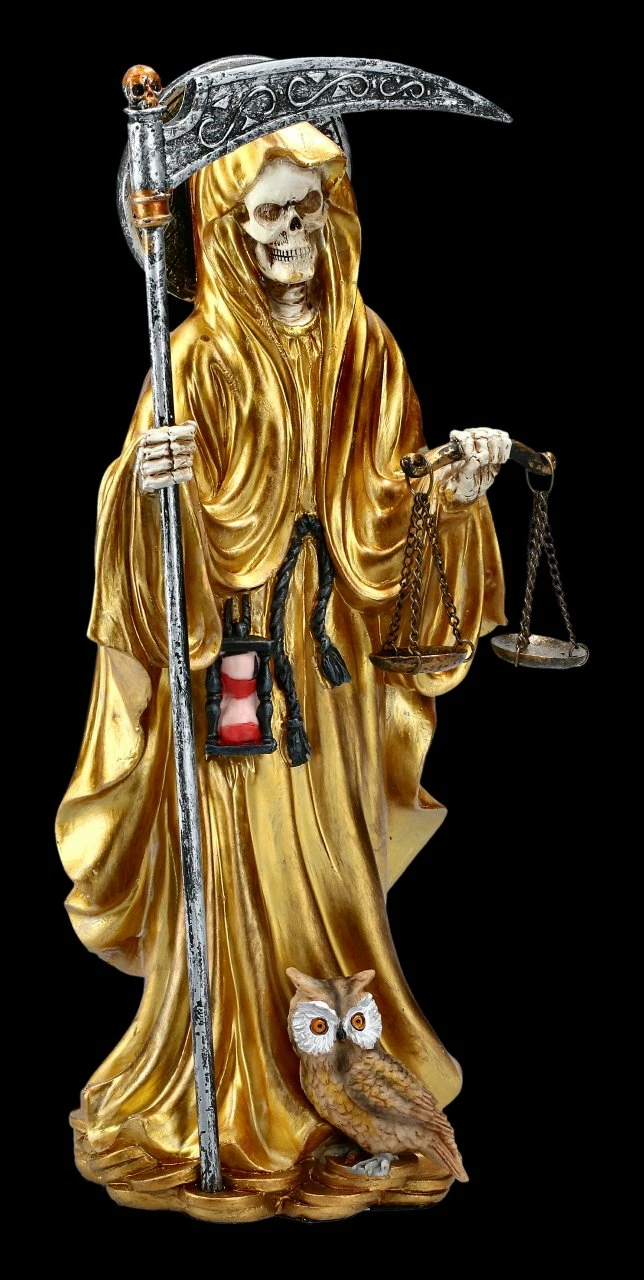 Santa Muerte Figur - Goldfarben 3 Santa Muerte Figur - Goldfarben