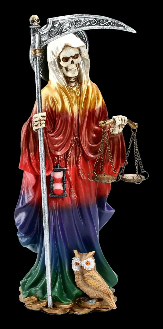Santa Muerte Figur - Regenbogenfarben 3 Santa Muerte Figur - Regenbogenfarben