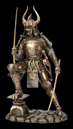 Samurai Figur - Krieger Mit Zwei Schwertern