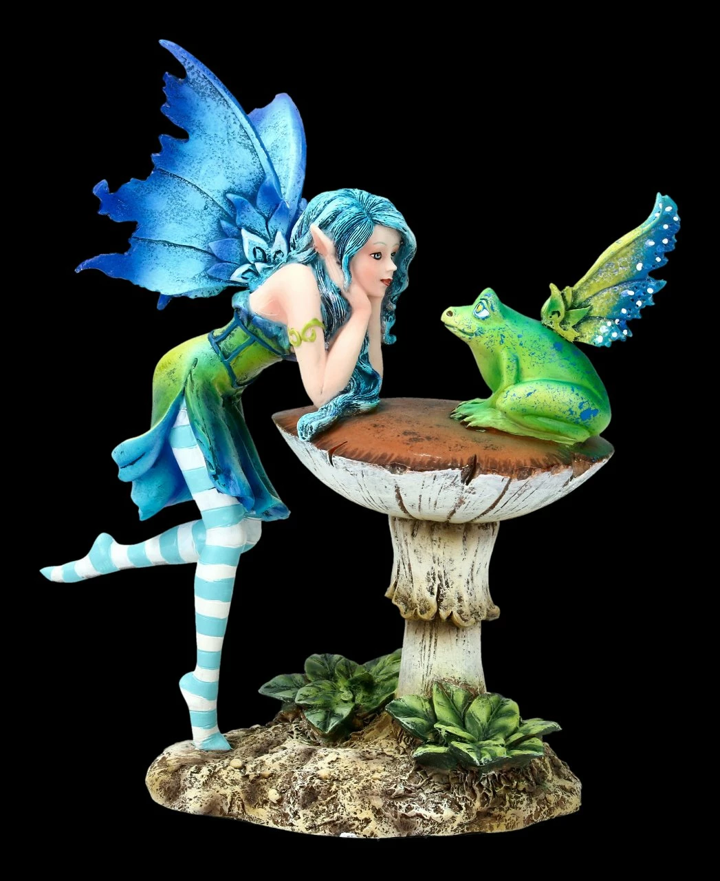 Elfen Figur Mit Frosch - Frog Gossip 4 Elfen Figur Mit Frosch - Frog Gossip – Bild 2